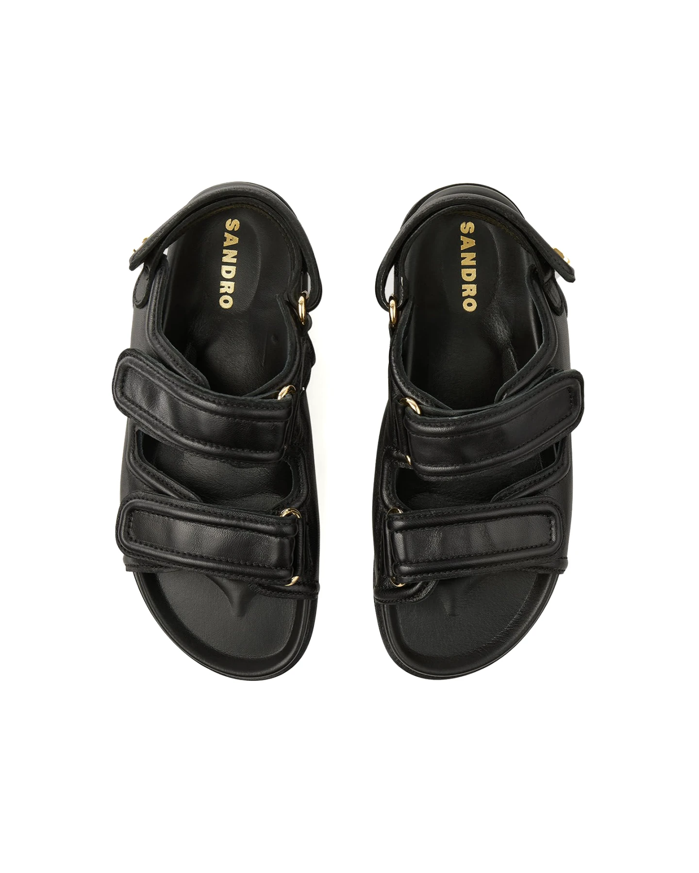 Plain leather flat sandals Gallery