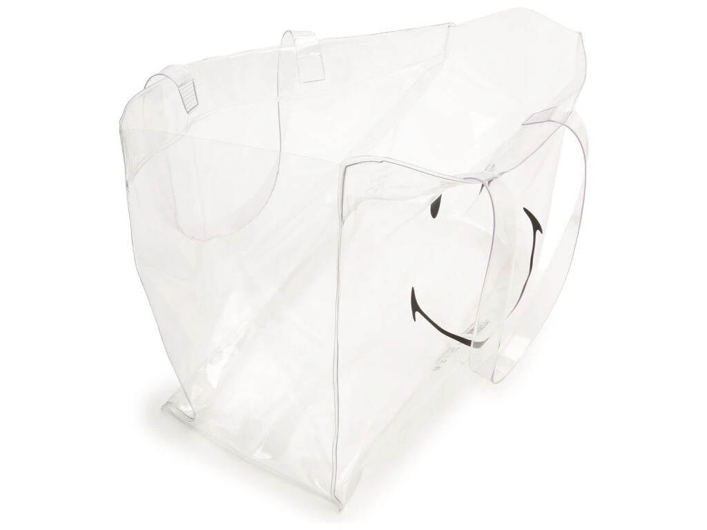 Smiley Transparent Vinyl Shopping Bag Gallery