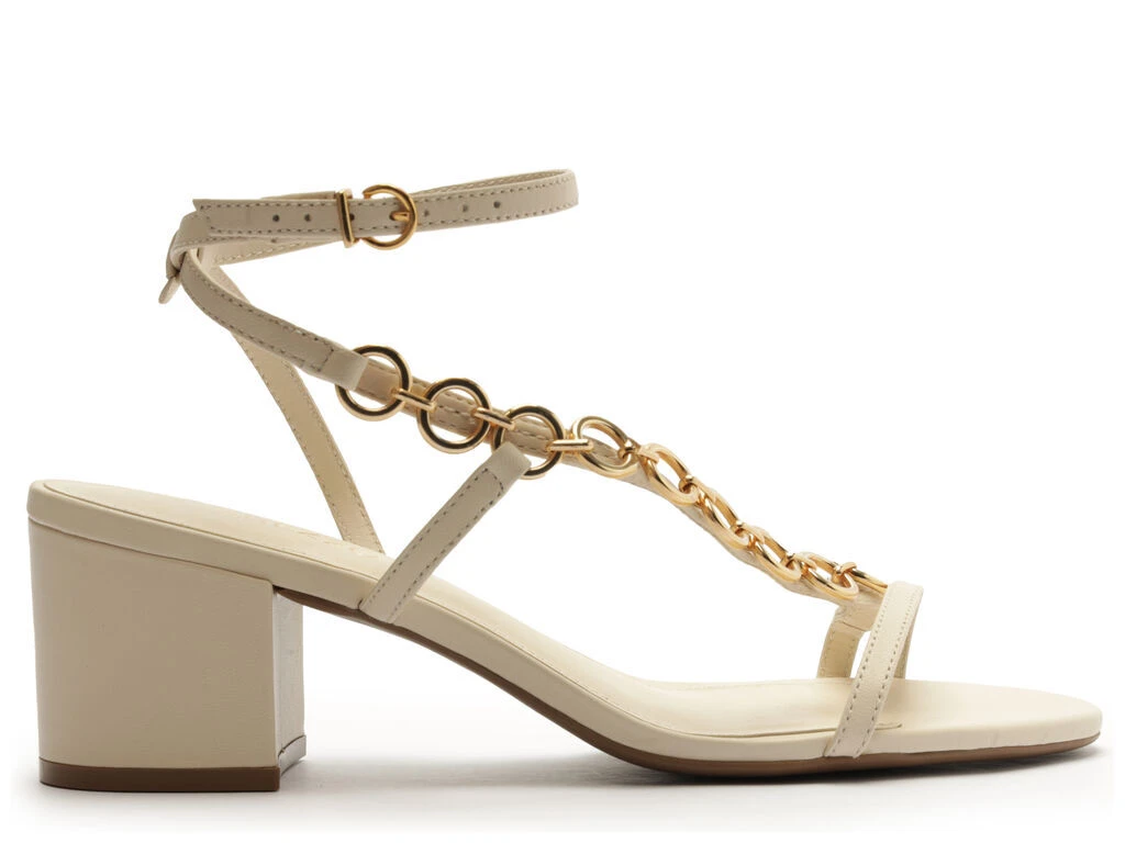 Leather Block Heel Sandal with Hoops Gallery