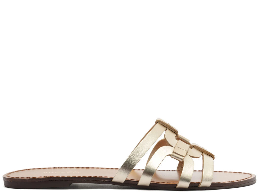Leather Flat Sandals with Openwork Straps Gallery