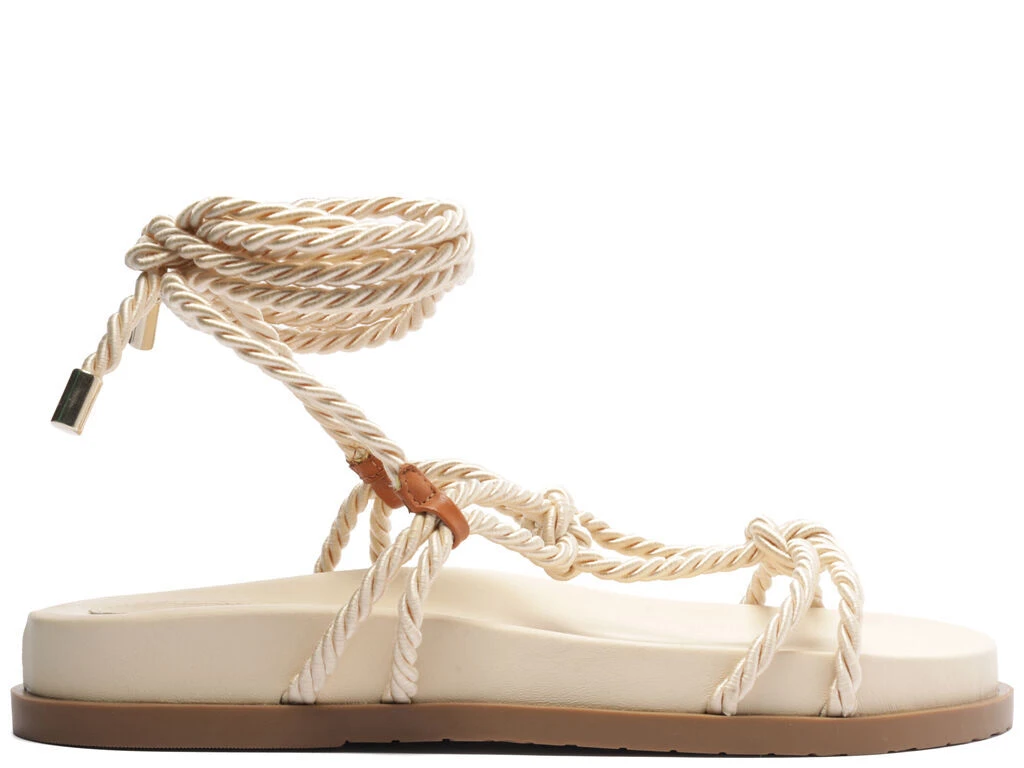 Papete Sandal with Straps and Lace-up Gallery