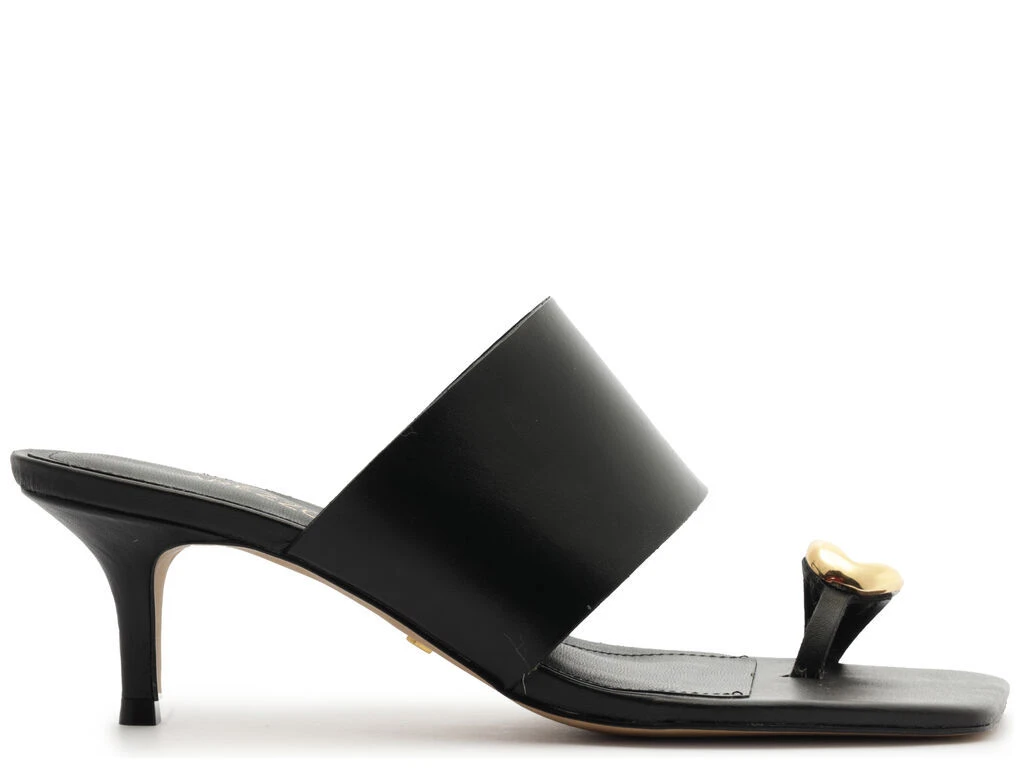 Kitten Heel Leather Mule Gallery