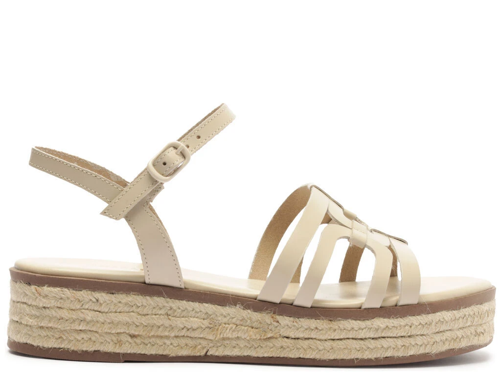 Leather Cutout Platform Espadrille Sandal Gallery