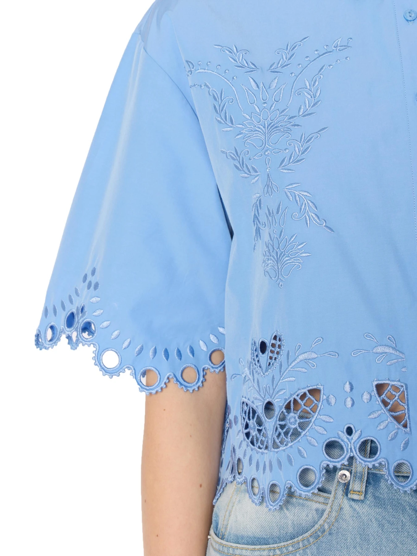 Short shirt with embroidery Gallery
