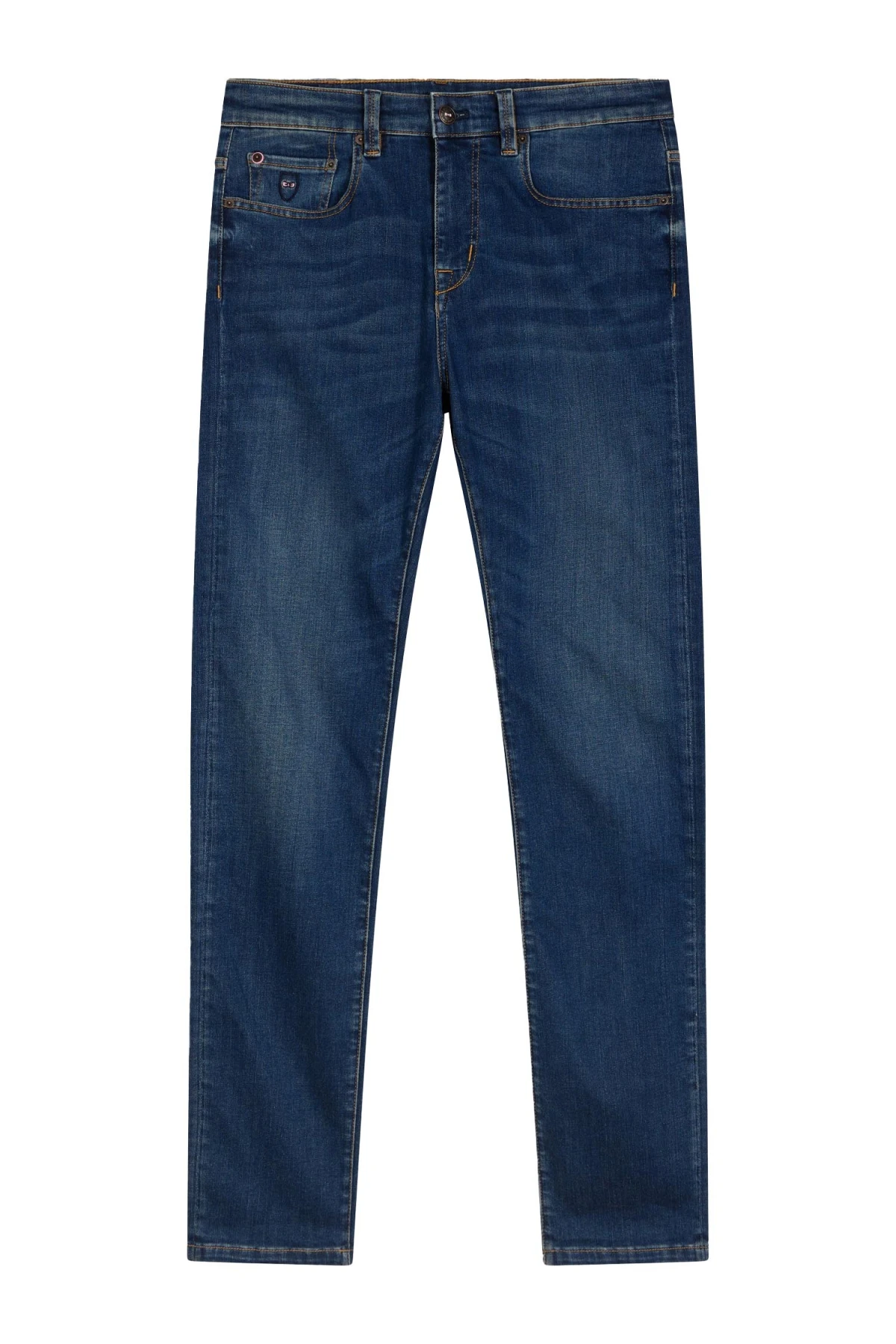  Tapered Fit Flex Active Mid Wash Denim Jeans Gallery
