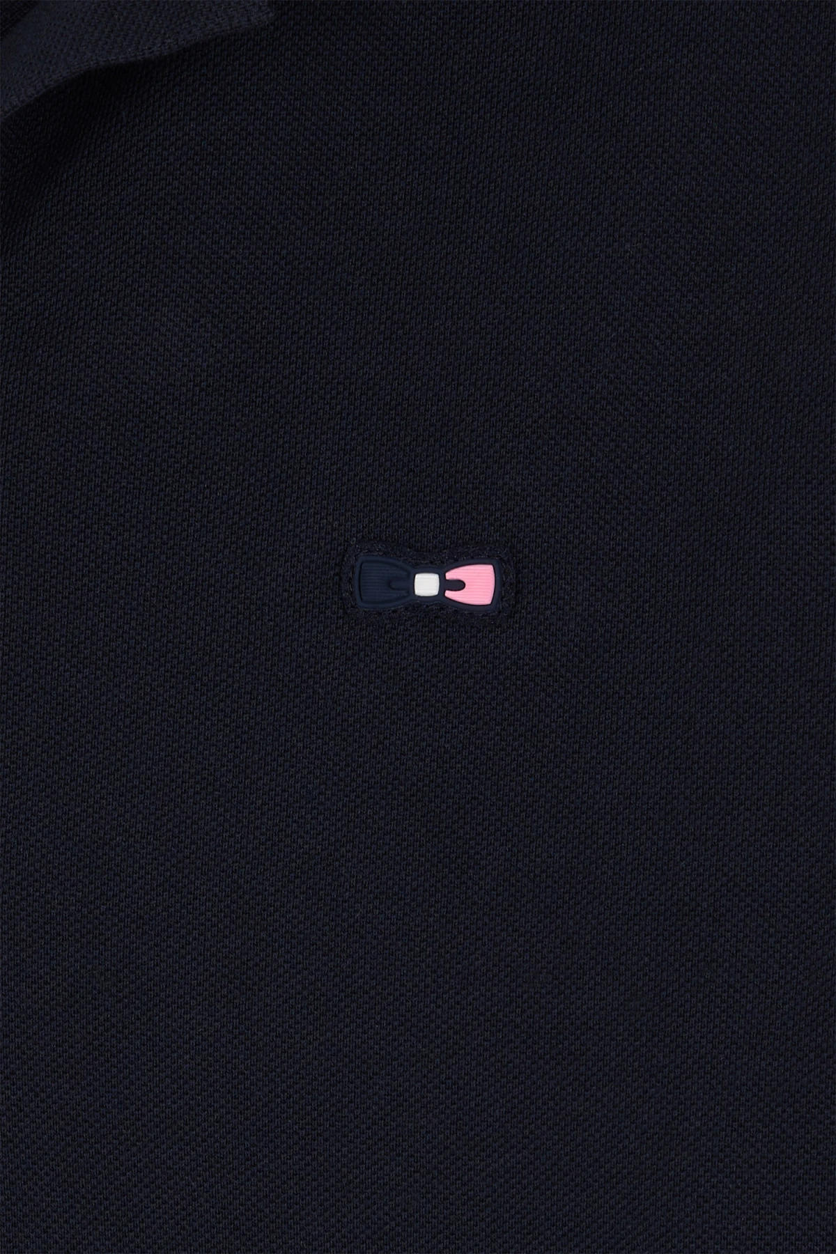 Straight-fit short-sleeved polo shirt with contrasting collar Gallery