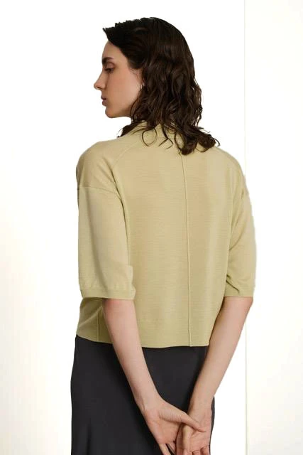 Wool Sweater with Polo Collar Gallery