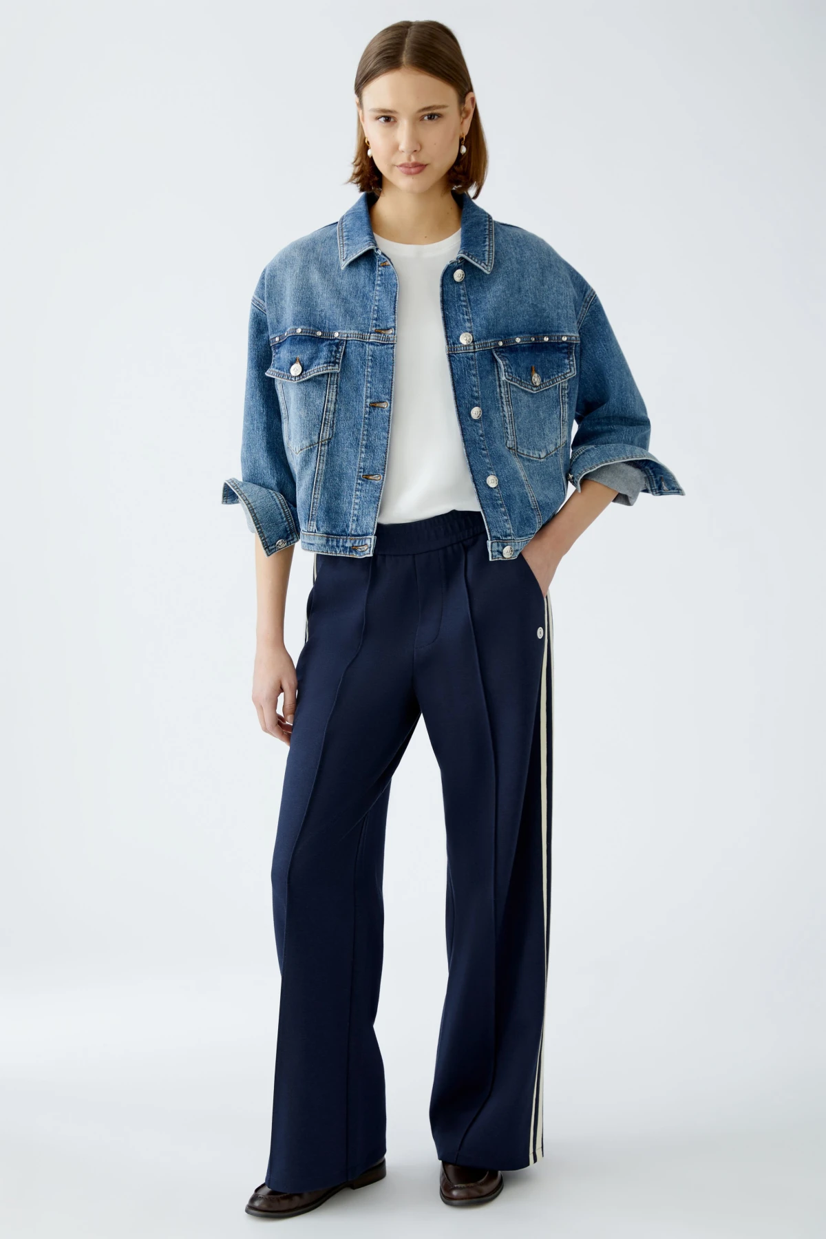 Wide Leg Silk Trousers Gallery
