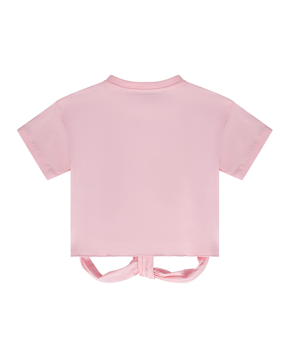 Tie-Front T-Shirt with Subtle Logo Gallery
