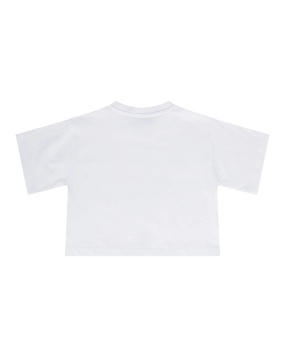 Cropped T-Shirt with Minimalist Cartoon Print Gallery