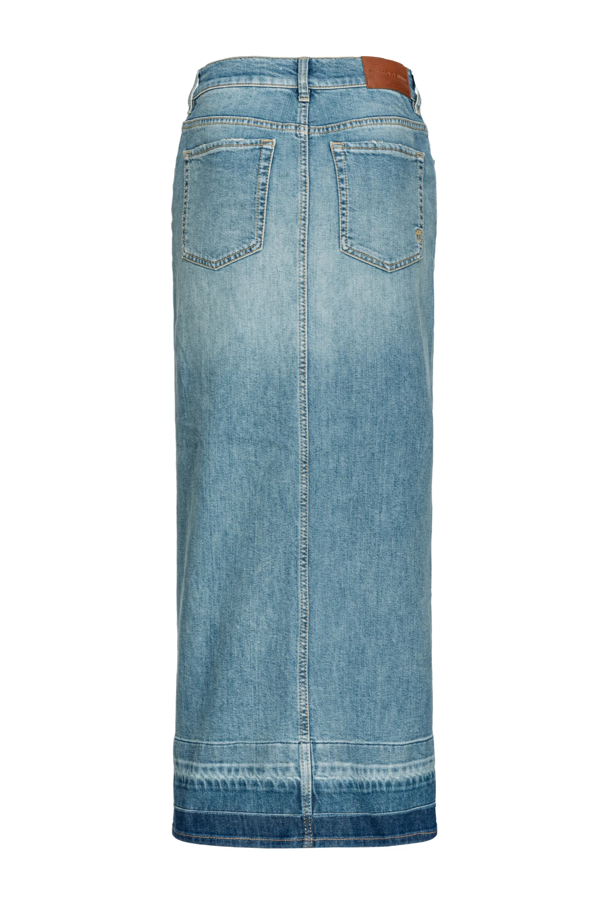 Long Denim Skirt with Front Slit Gallery