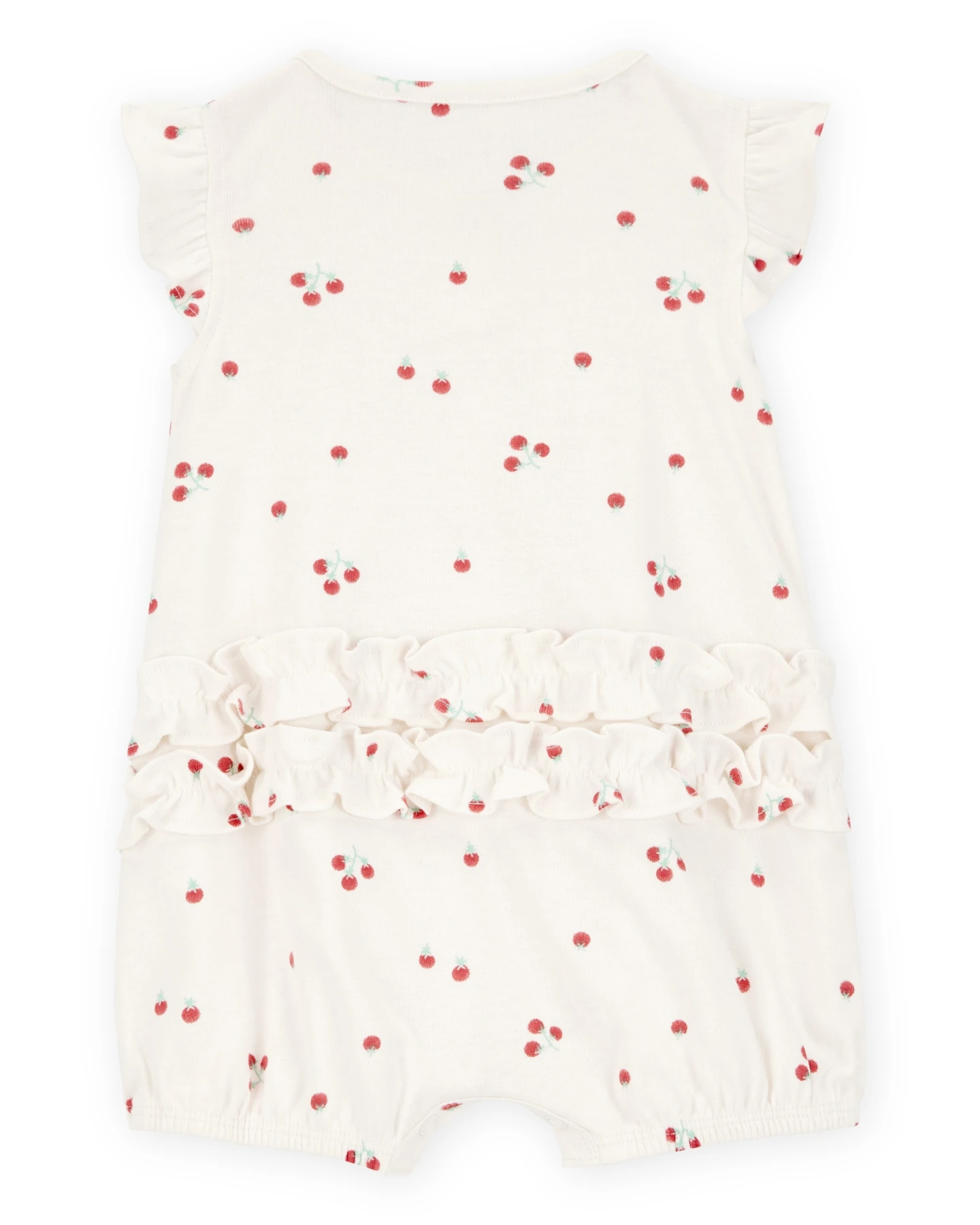 Tomato Print Snap-Up Cotton Romper Gallery