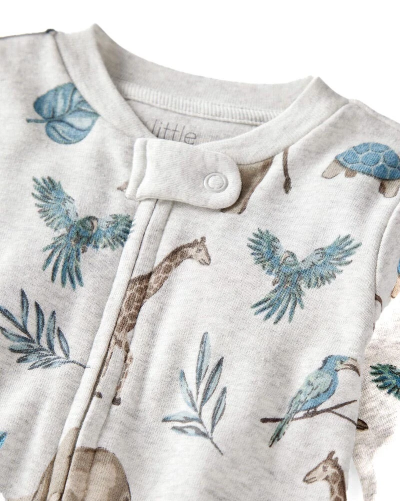 Little Planet Baby Organic Cotton Safari-Print Sleep & Play Pajamas Gallery