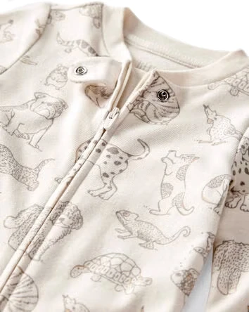 Little Planet Baby Organic Cotton Animal-Print Sleep & Play Pajamas Gallery