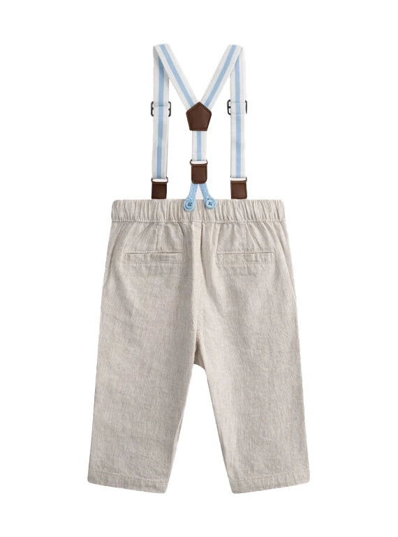 Stone Corduroy Trousers with Braces Gallery