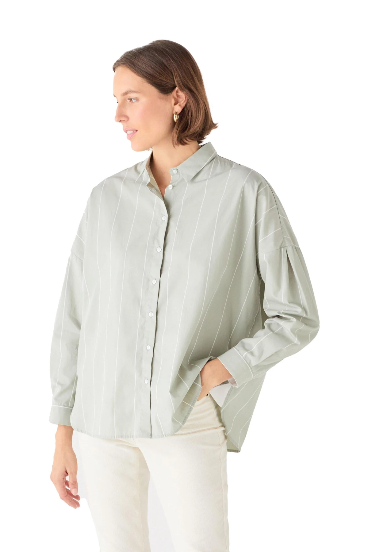 Claudy Oversized Striped Shirt Gallery