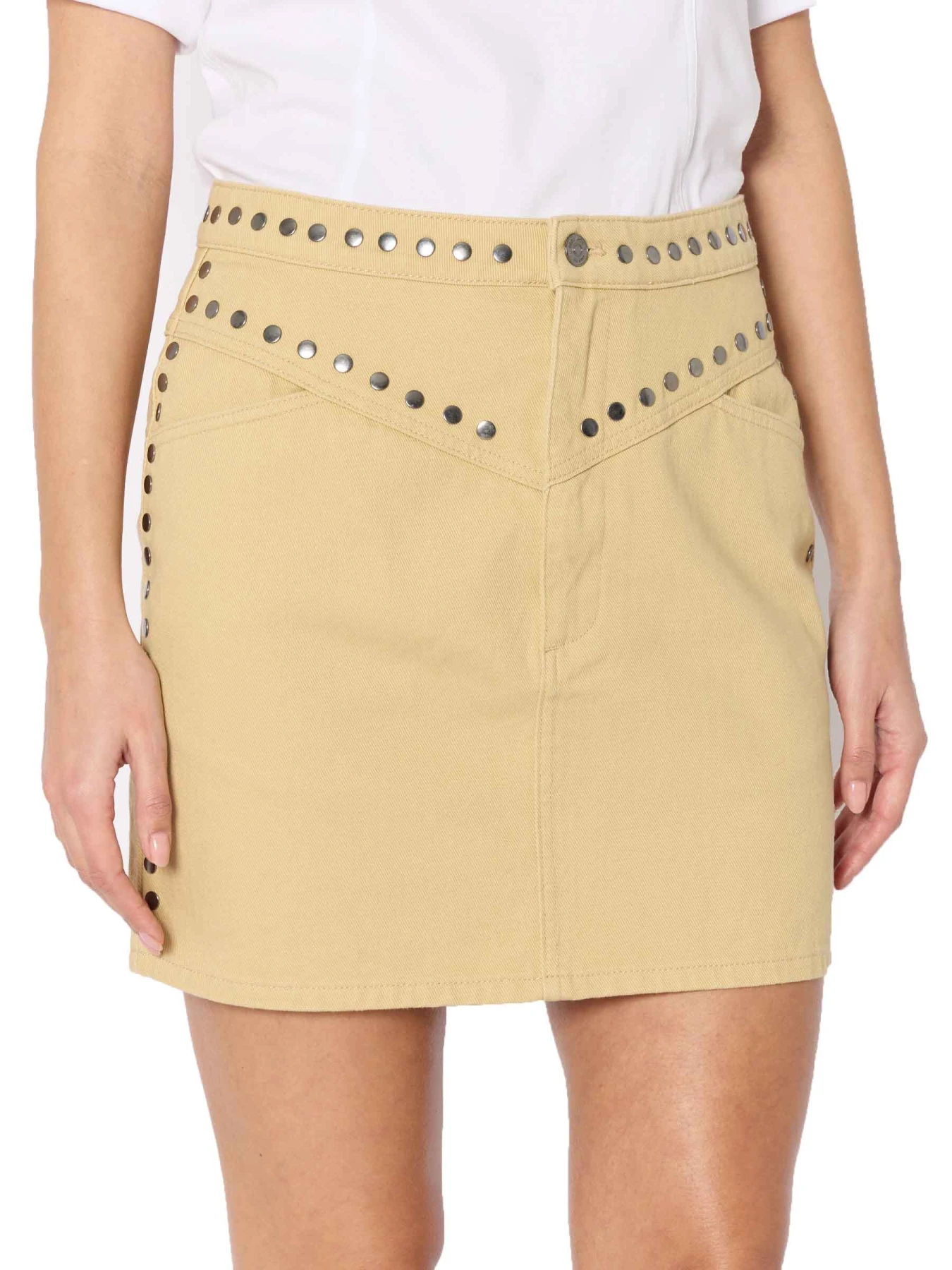 Studded Denim Mini Skirt Gallery
