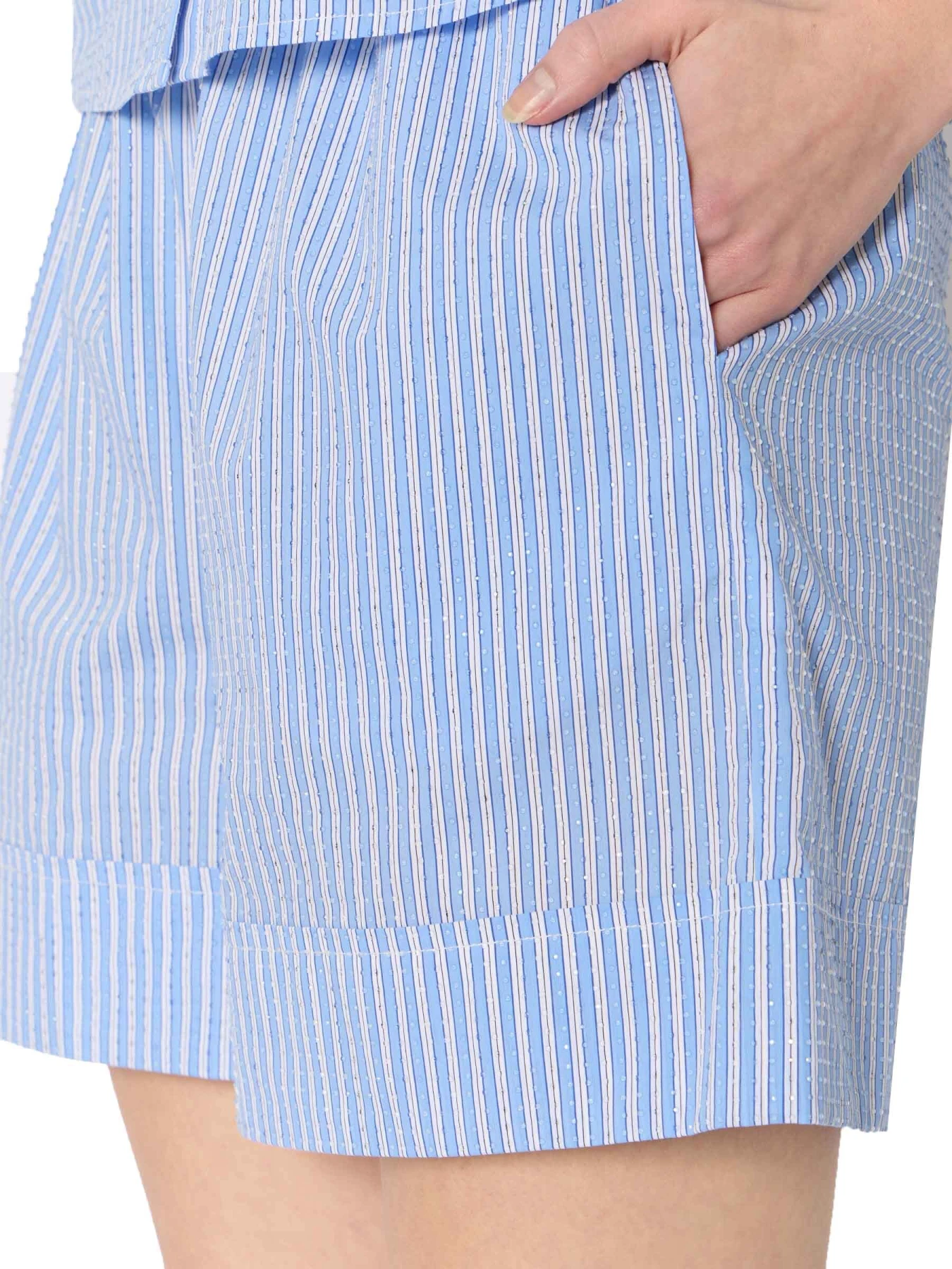 Poplin Shorts With Rhinestones Gallery