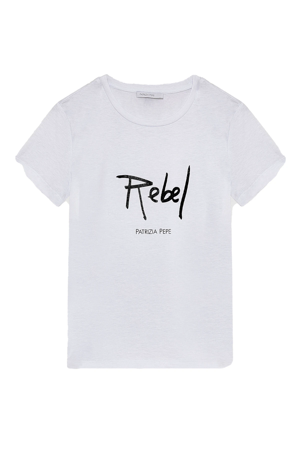 Cotton T-shirt with Slogan Gallery