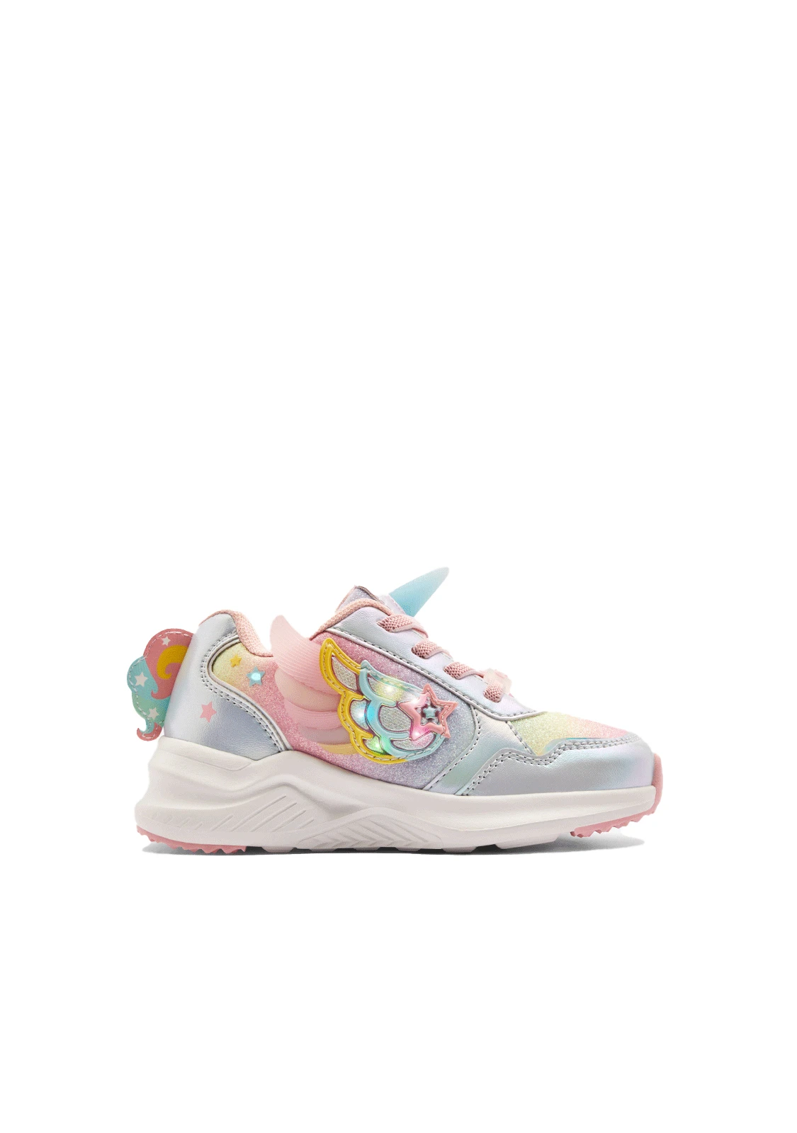 Multicolour Glitter Unicorn Sneakers with Lights Gallery