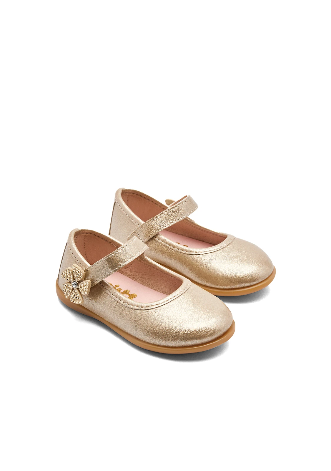 Gold Flower Strap Ballerinas Gallery