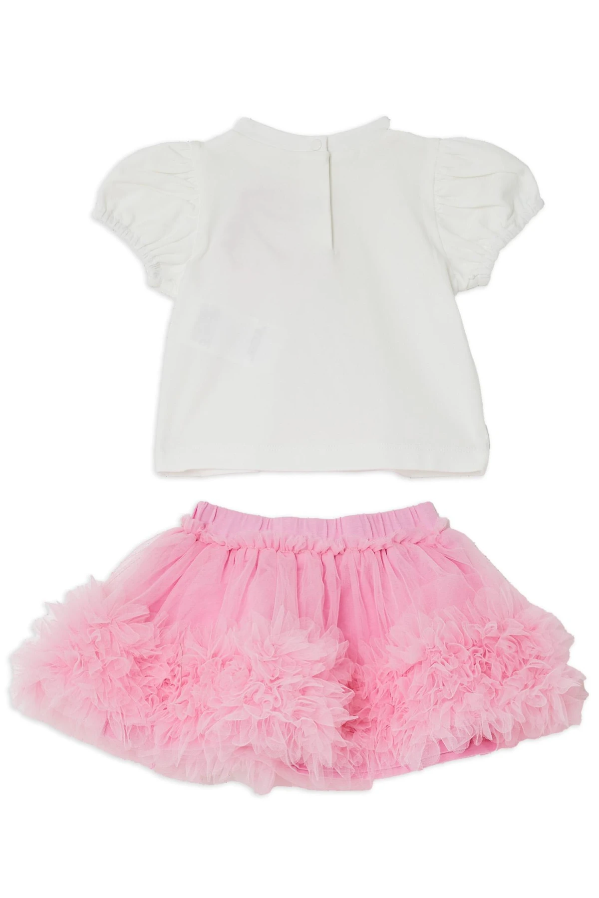 uff-Sleeve Top with Cherry Detail and Ruffled Tulle Skirt Gallery