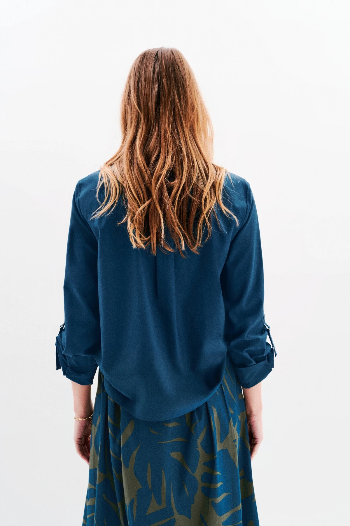  Long Sleeve Button-Up Shirt with Chest Pockets  Gallery