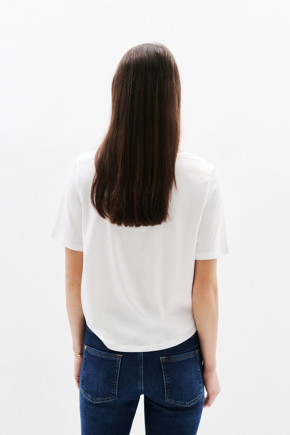 Short Sleeve Tee with Watercolor Flower Graphic Gallery