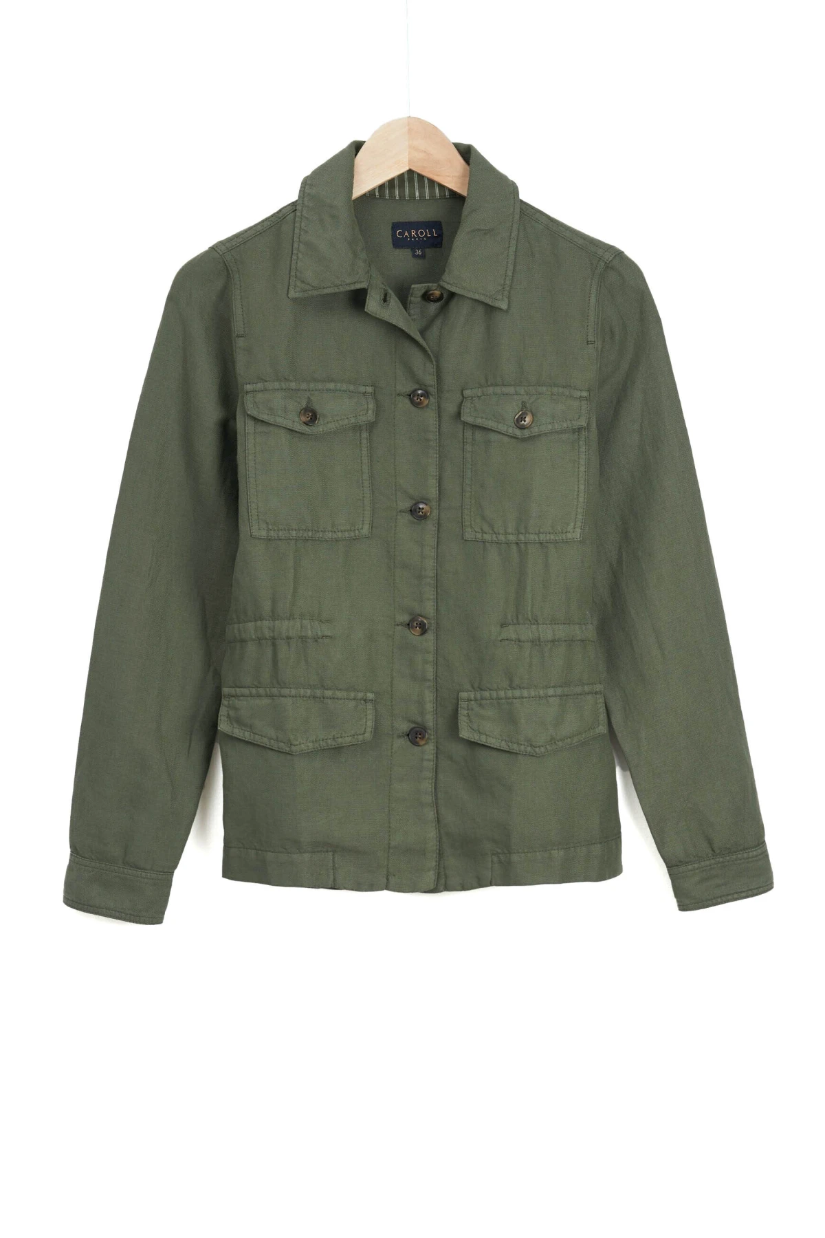 Long Sleeve Button-Up Military Jacket  Gallery