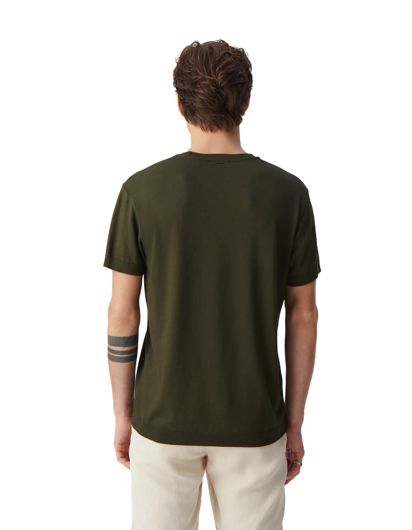Horizon cotton modal crew neck T-shirt Gallery
