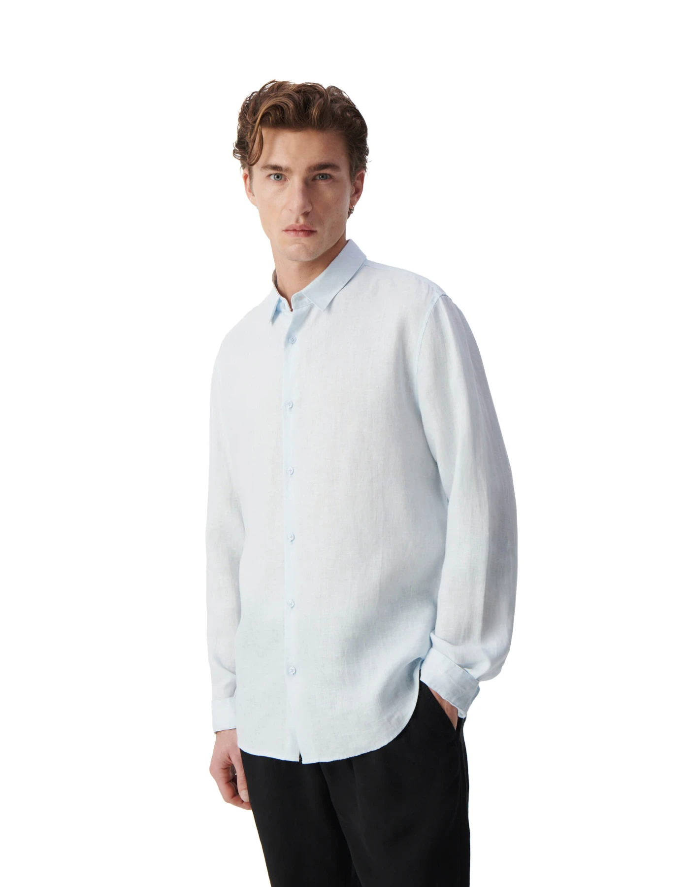 Slim Fit Linen Shirt Gallery