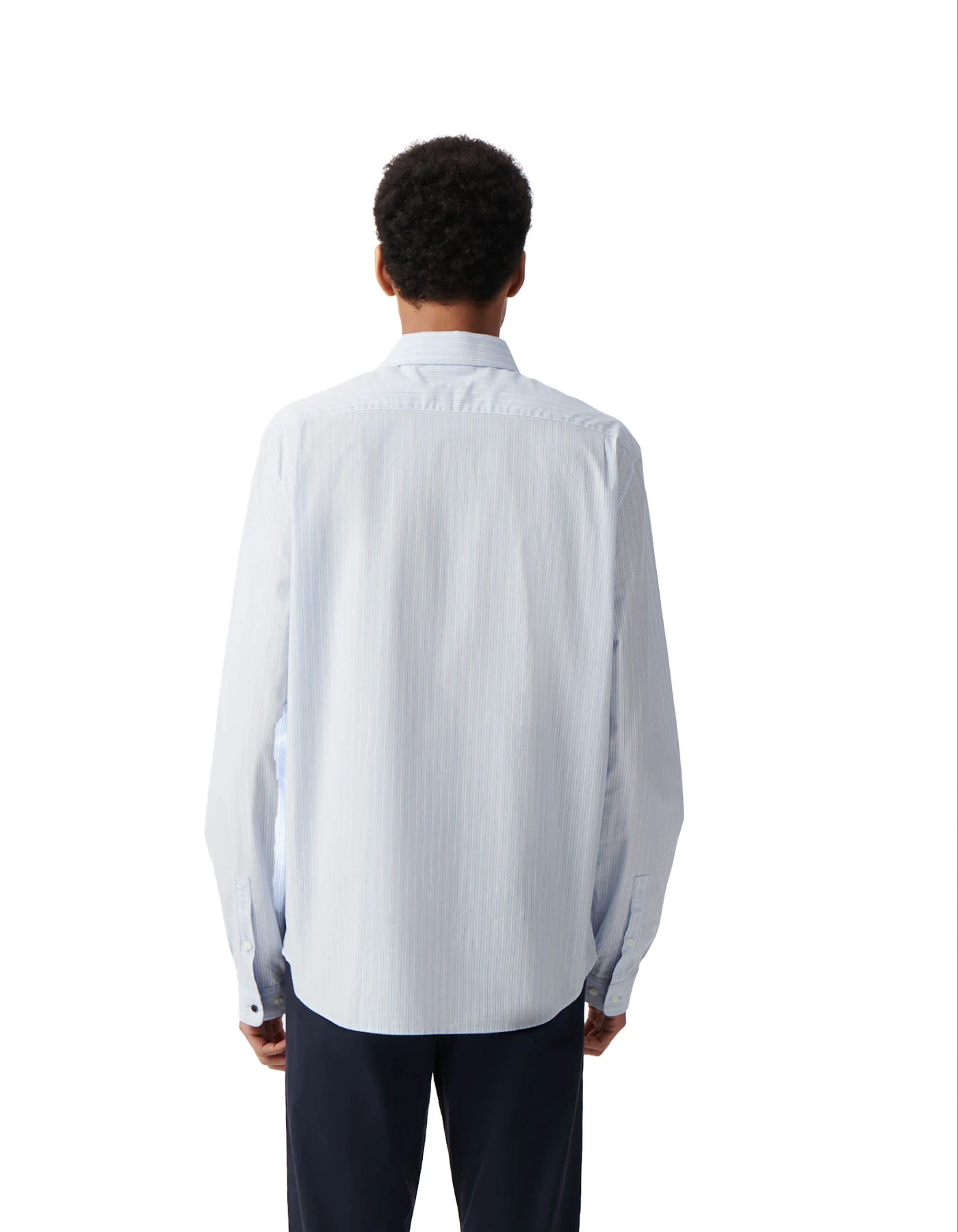 REGULAR Sky Organic Cotton Shirt with Stripes Gallery