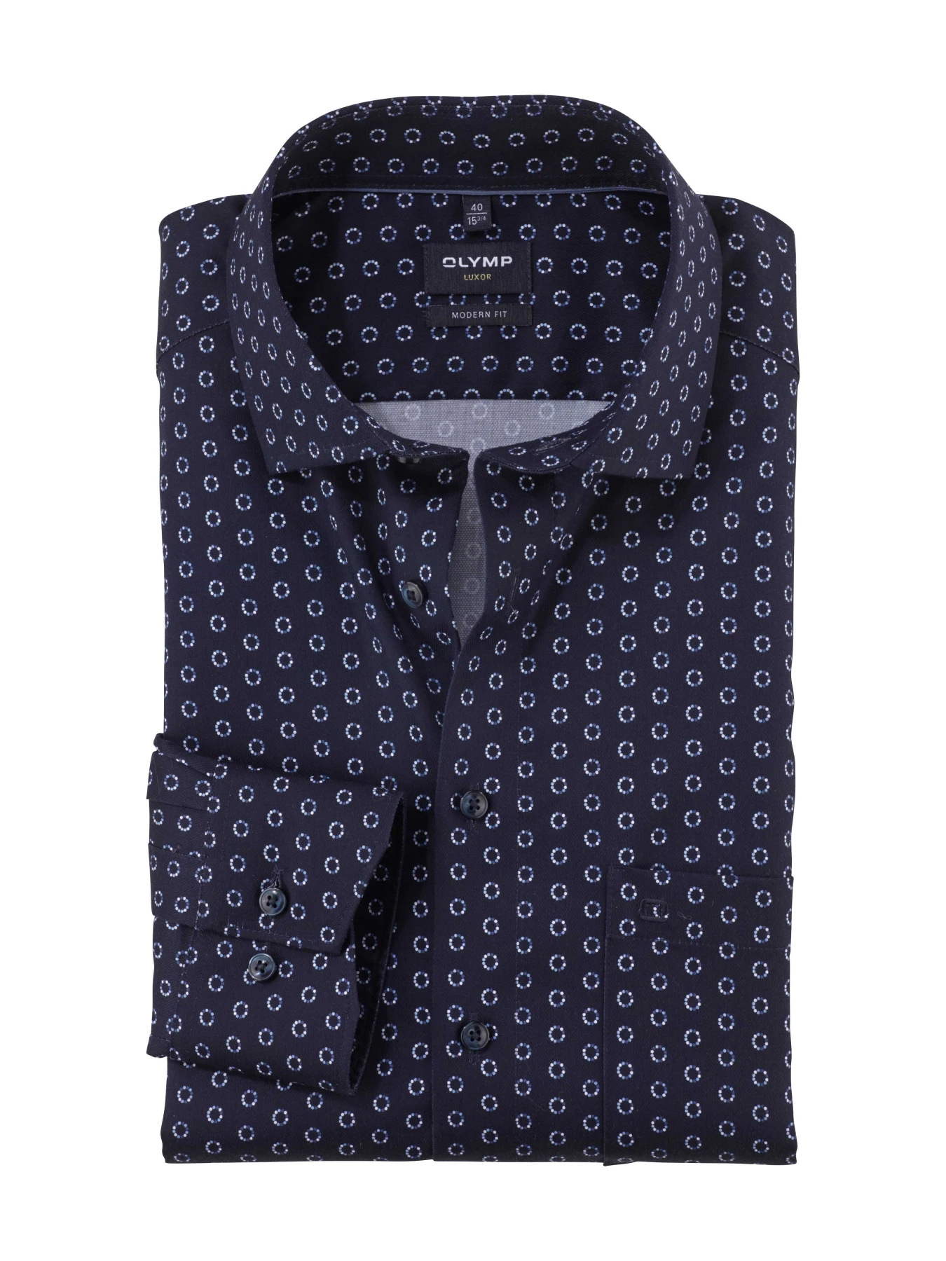 Modern Fit Dress Shirt with Small Circle Print Gallery
