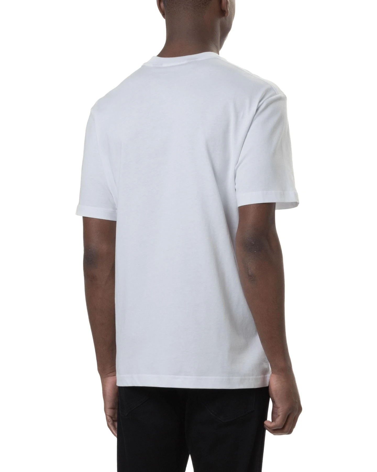 Crew Neck T-Shirt with Embossed Circular Logo Gallery