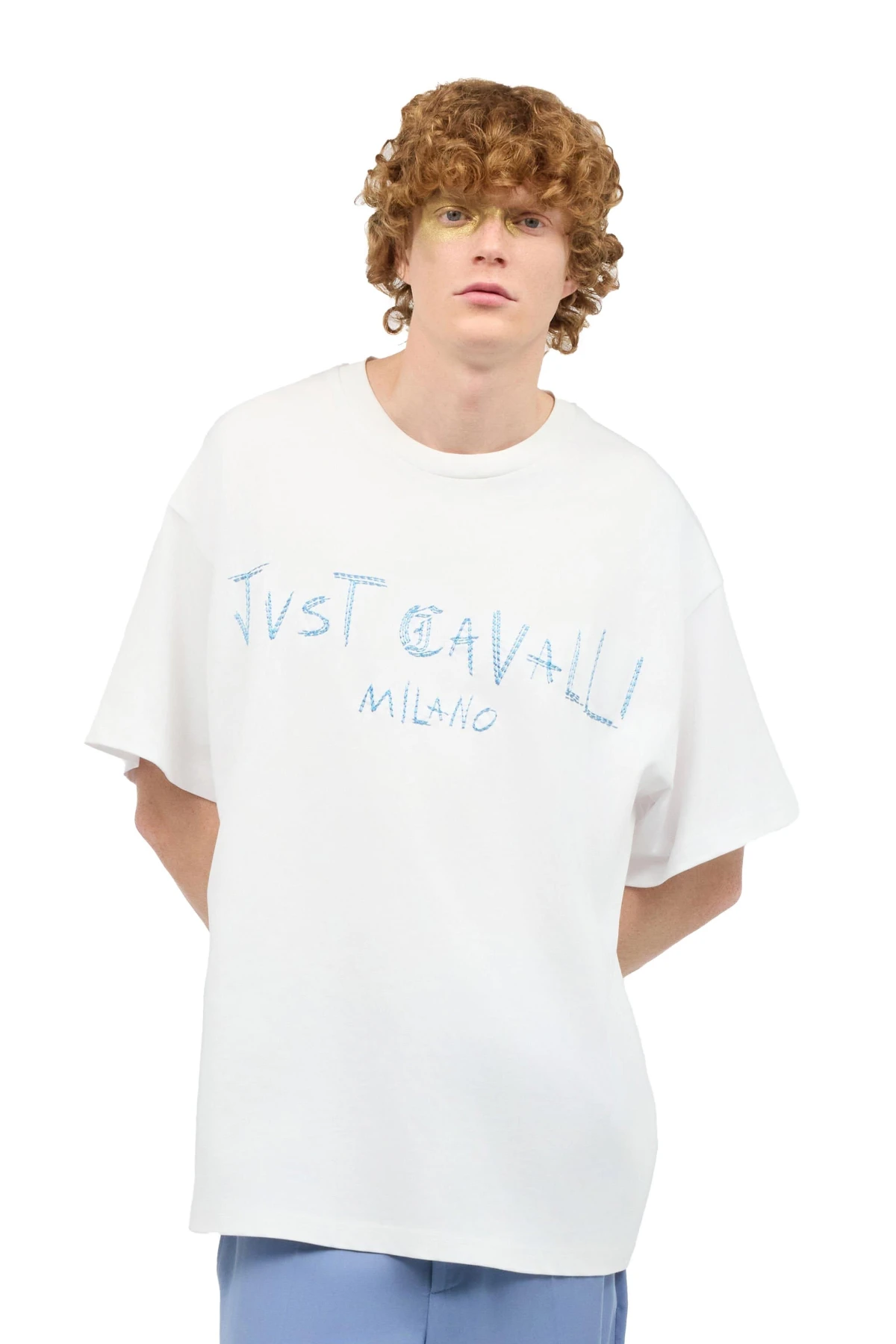 T-Shirt With Top-Stitched Logo Gallery