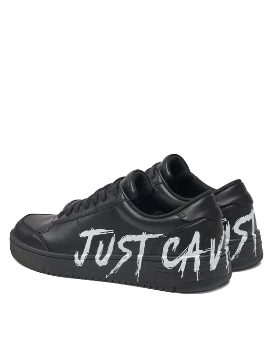 Leather Sneakers with Oversized 'Cavalli' Print Gallery
