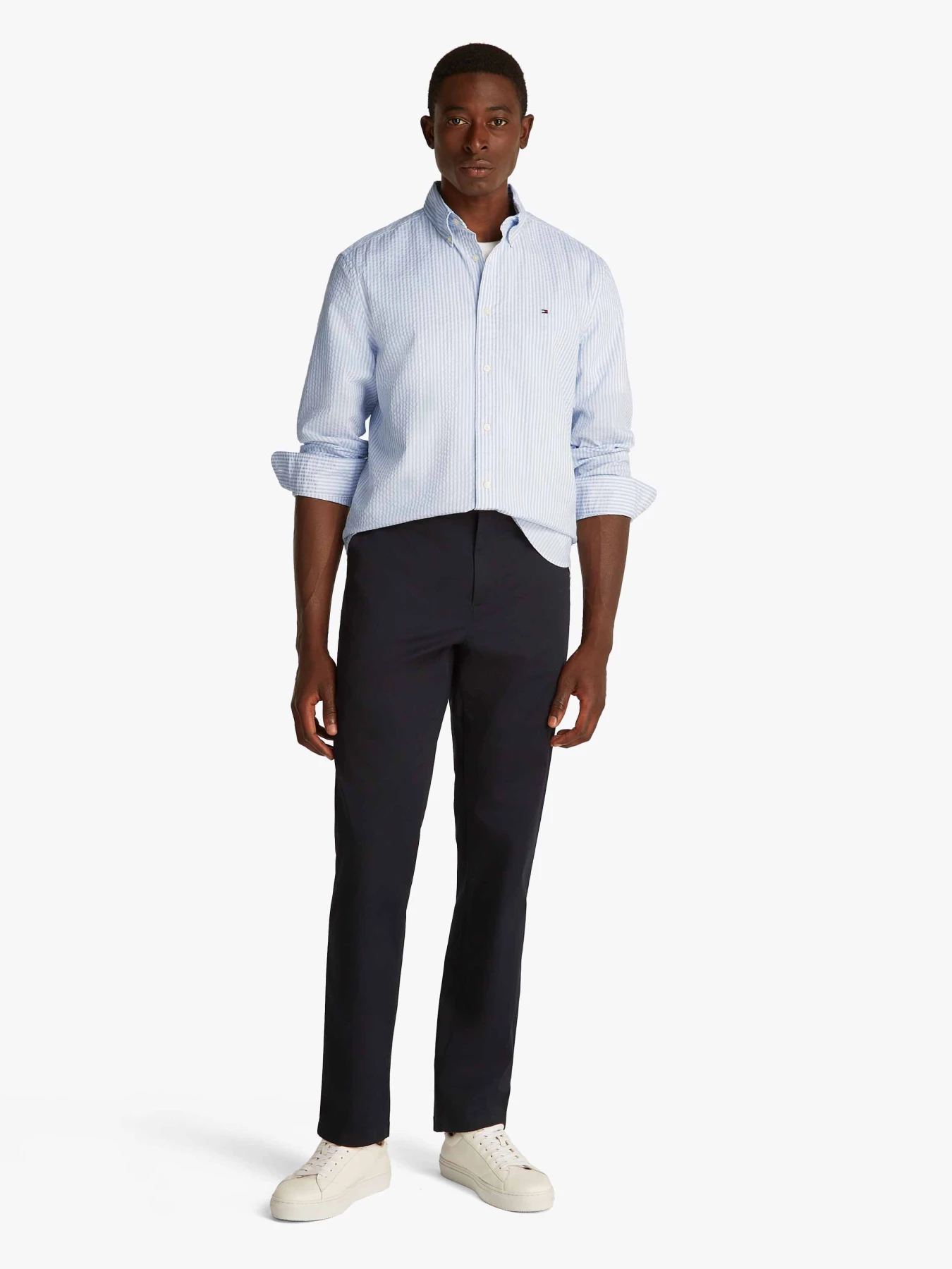 Regular Fit Seersucker Stripe Shirt Gallery