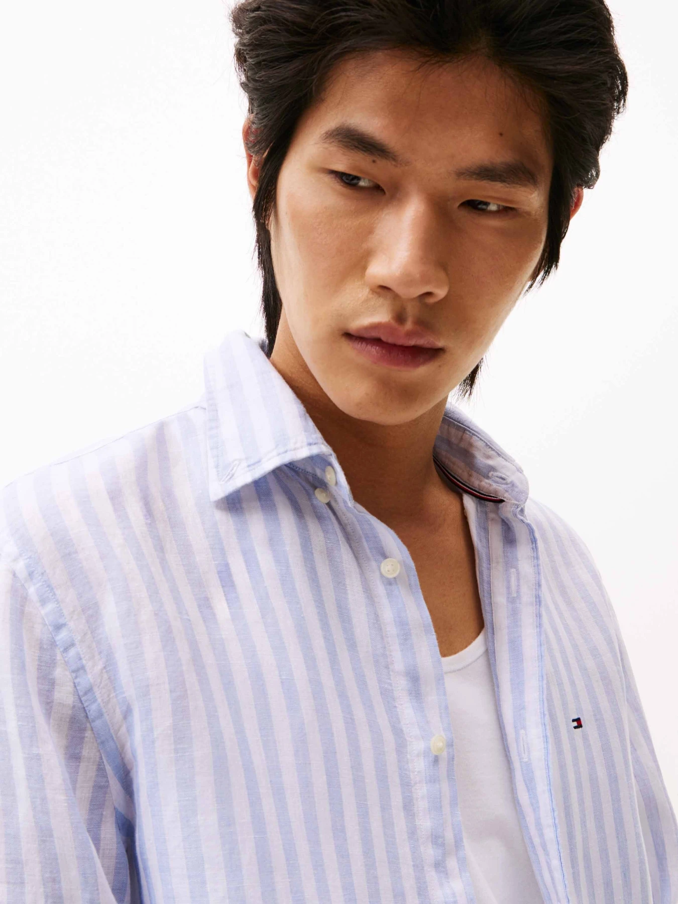 Regular Fit Linen Essential Stripe Shirt Gallery