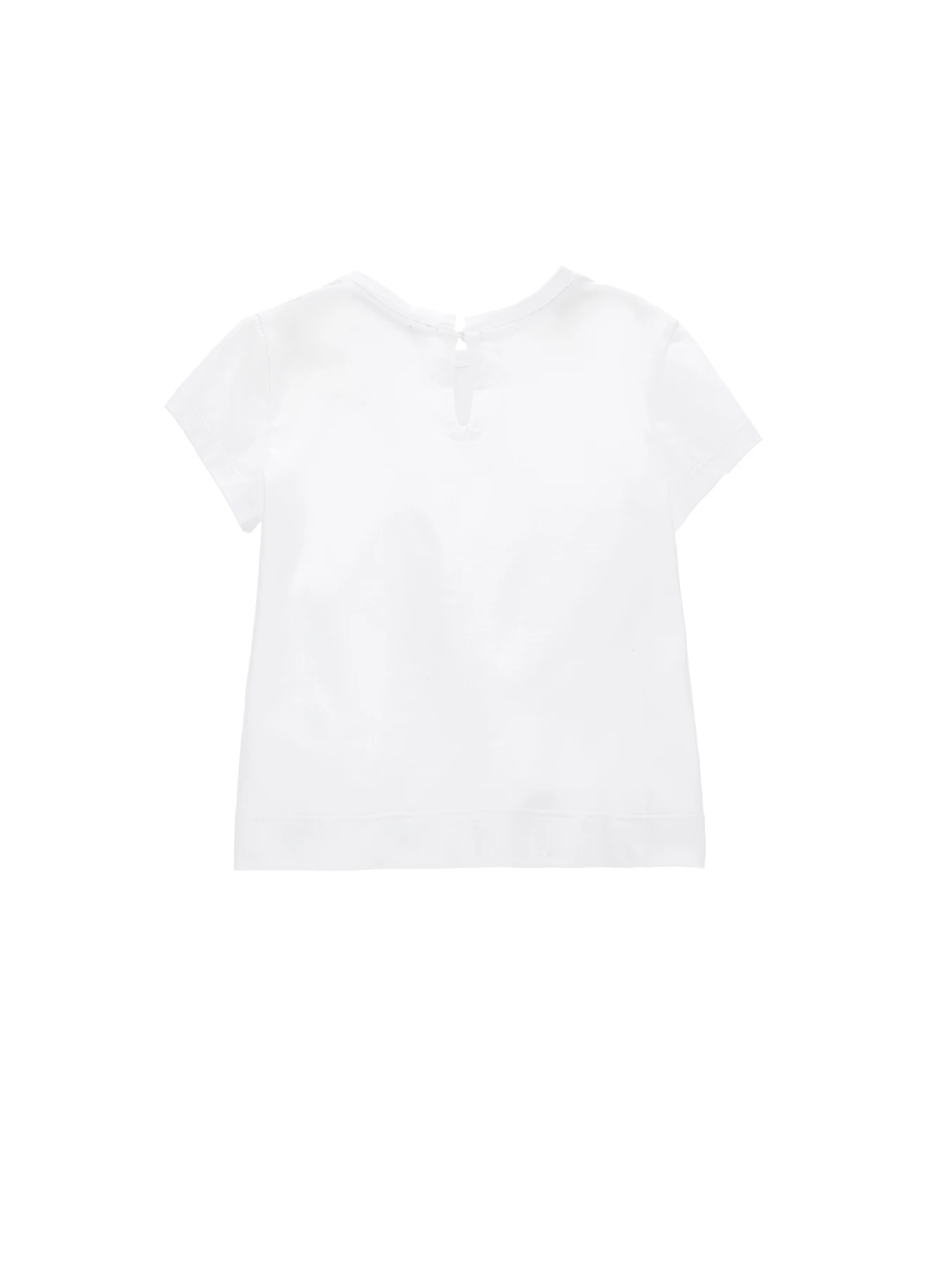 Cotton T-shirt with kitten and bow print Gallery