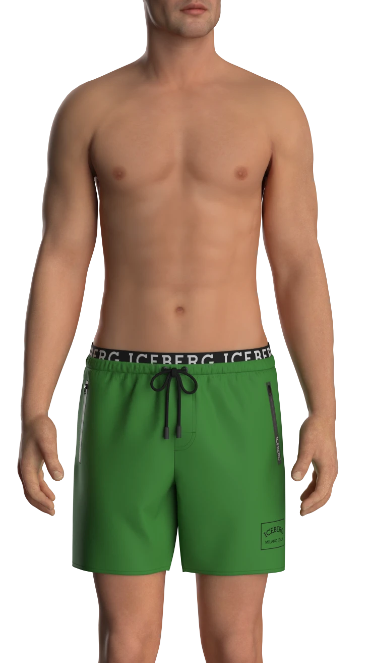 Swim Trunks with Logo Waistband Gallery