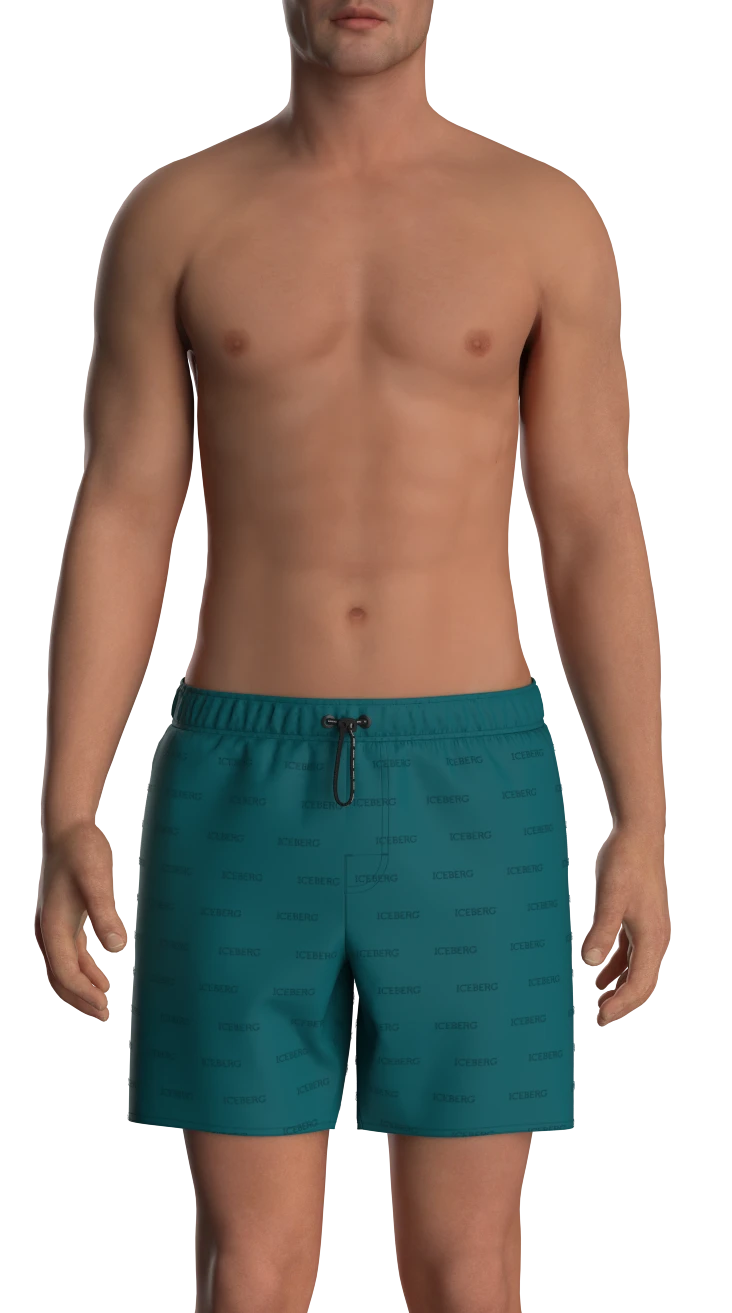 Logo Pattern Swim Shorts Gallery