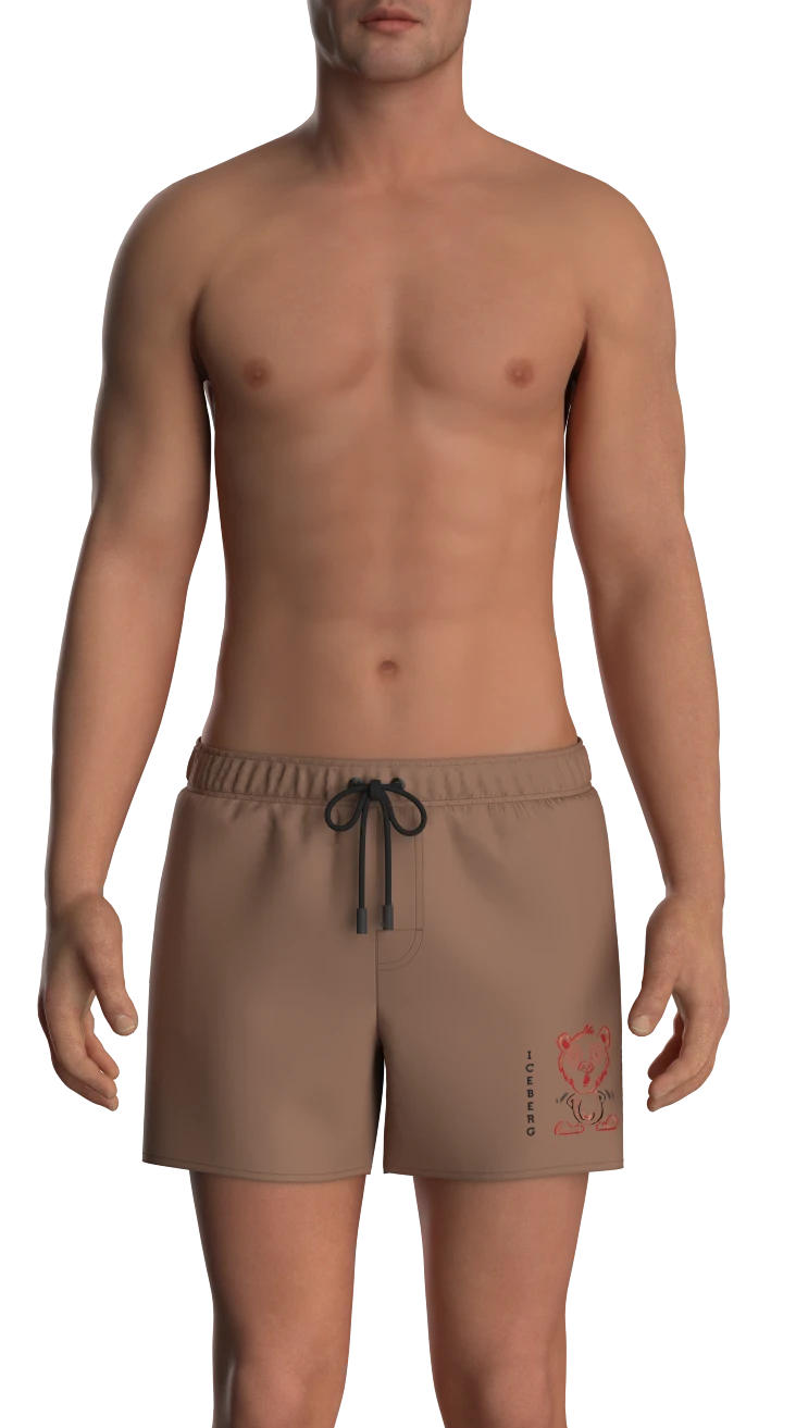 Swim Trunks with Cartoon Bear Gallery