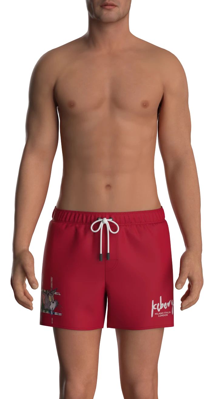Swim Trunks with White Logo Gallery
