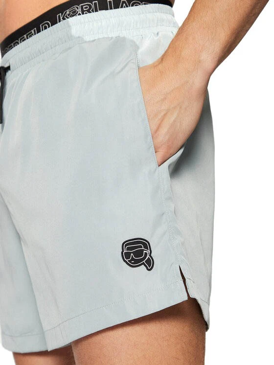 Swim Trunks with Logo Waistband Gallery