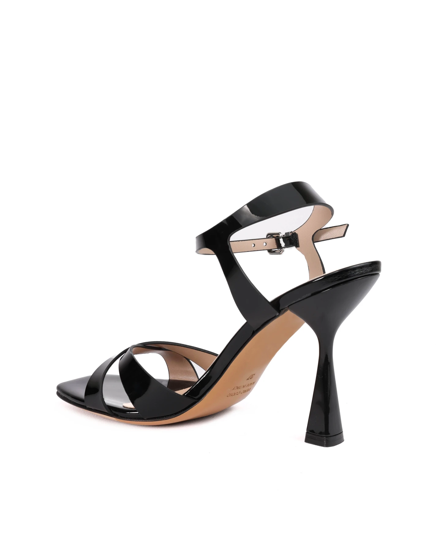 Leather Ankle Strap Stiletto Heel Sandals Gallery