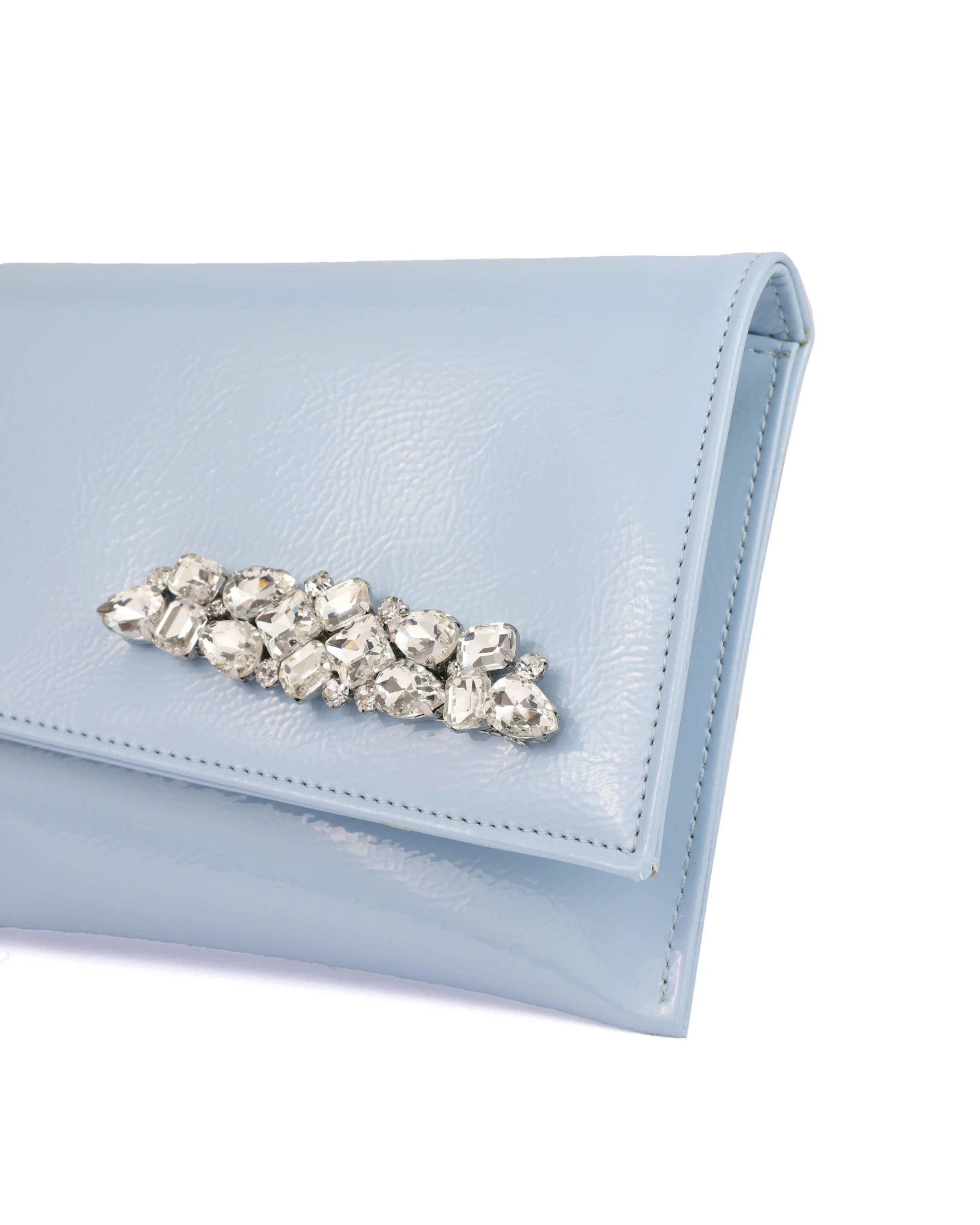 Leather Clutch with Crystal Embellishment Gallery