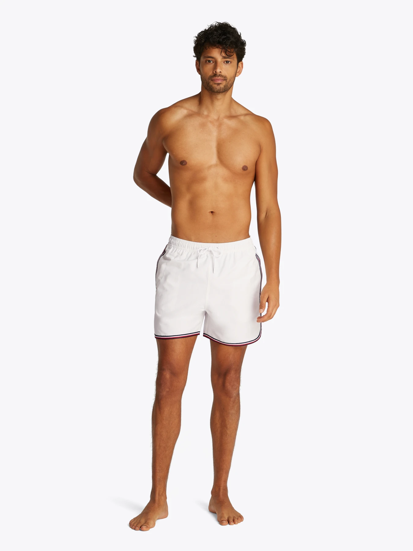 Medium Length Drawstring Swim Trunks Gallery