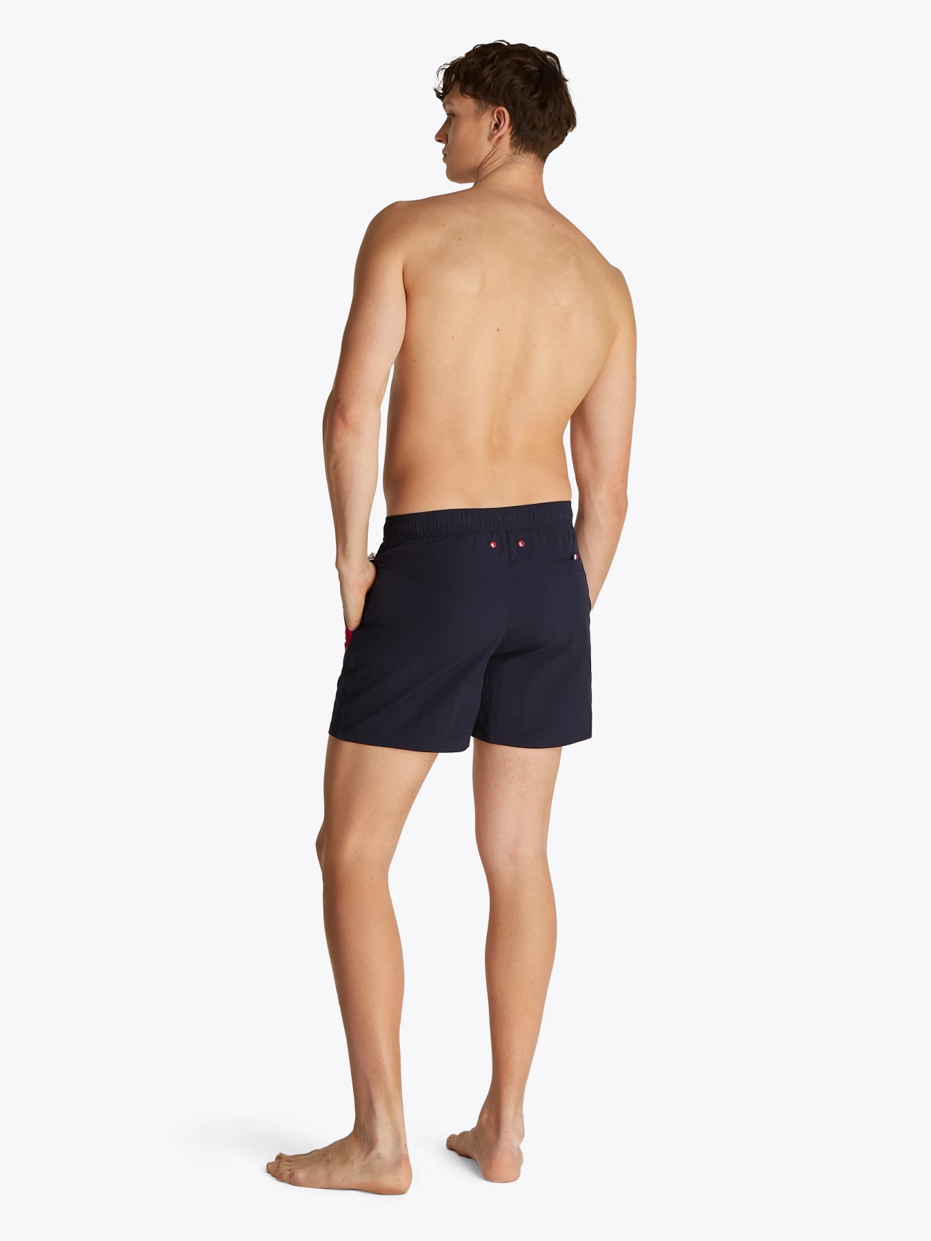 Medium Length Drawstring Swim Trunks Gallery