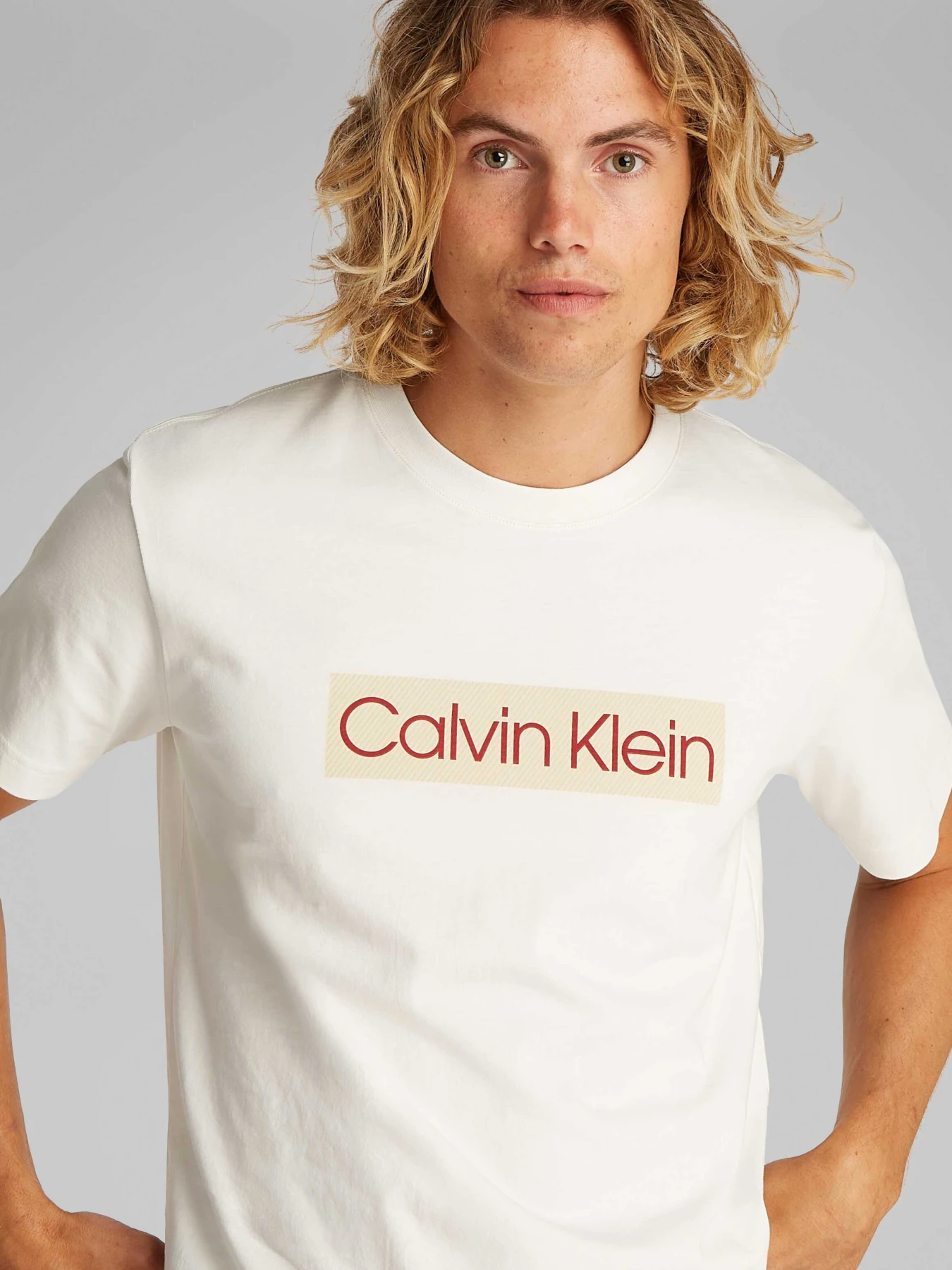 Calvin Klein Label Print T-Shirt Gallery