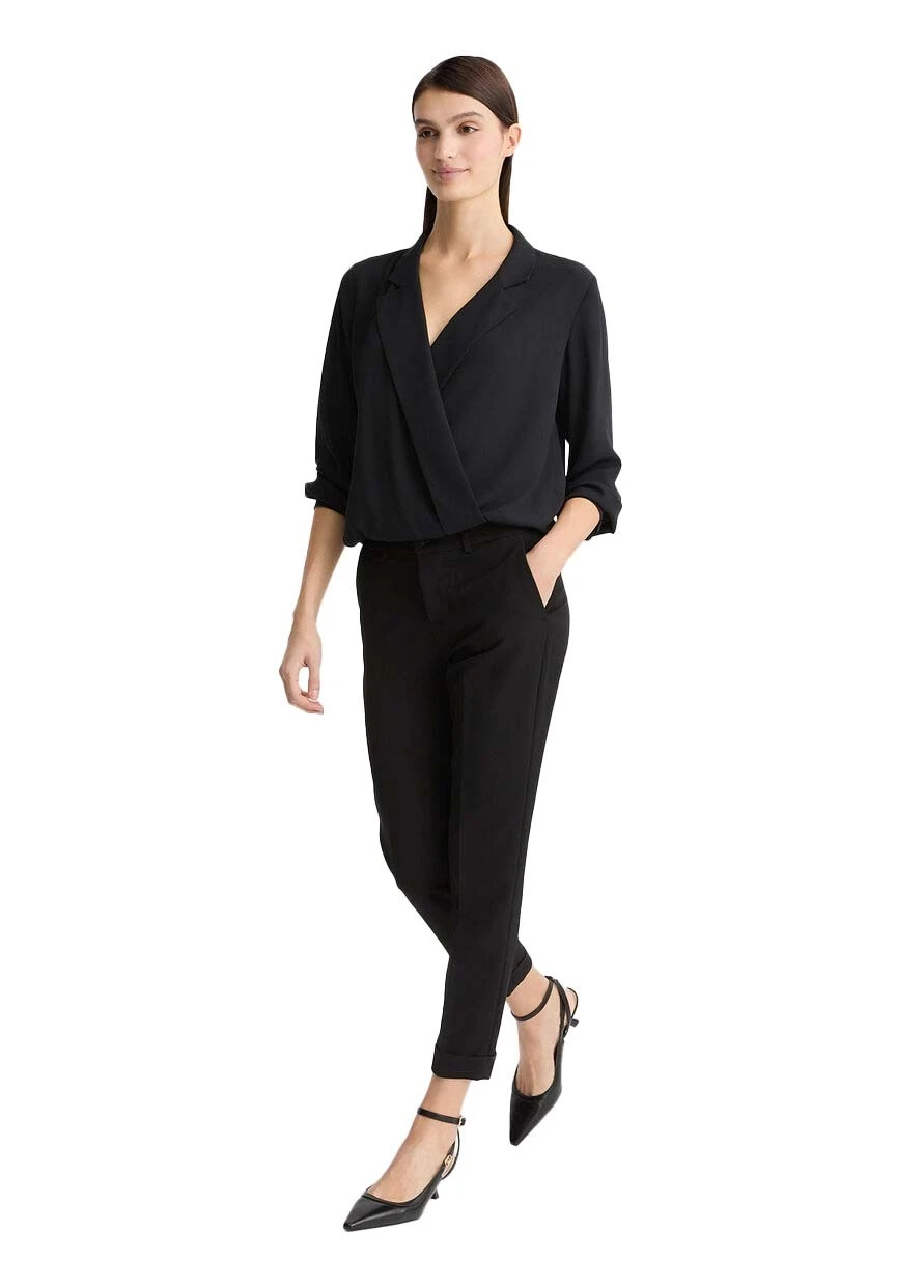  Long Sleeve Wrap Front Blouse Gallery
